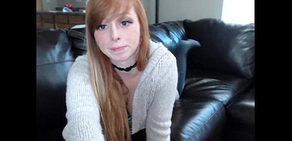  Cute redhead with cat ears plays live on cam! - check out megahotwebcams.com